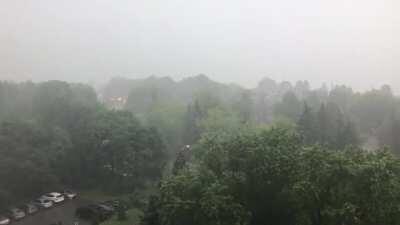 My favorite new quarantine activity is chilling on my balcony with some gin and a joint, especially when a storm rolls through