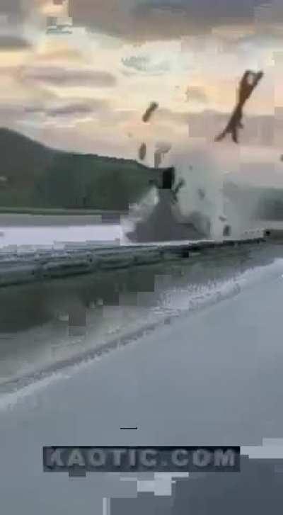 Motorcyclist on wrong lane dies instantly as he violently crashes into traffic