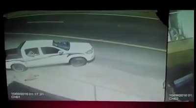 Rollover crash with passenger flying out