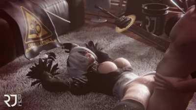 2B bulged from getting fucked (RONiN) [Nier Automata]