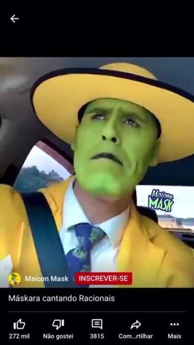 Máskara singing Racionais | source: @MaiconMask on YT