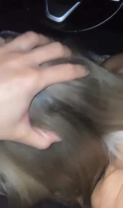 thanking her Uber driver 