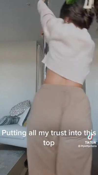 Her top is the villain here