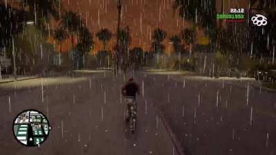 GTA: San Andreas (Xbox Series X). Rain is pretty overwhelming 😳