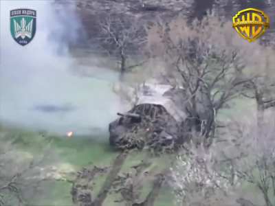 Operators of the Ukrainian 414th Strike UAV Brigade repelled a Russian mechanized assault, including a tank and an IFV.