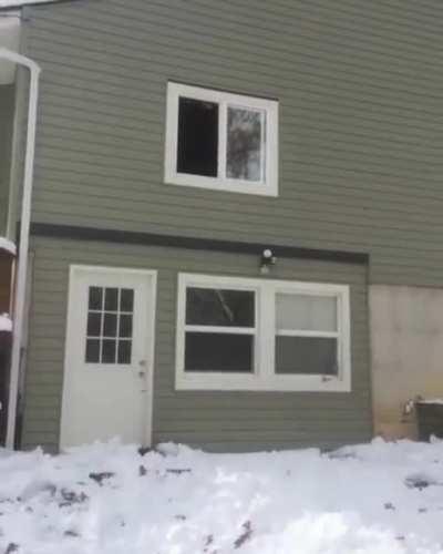 HMFT after I jump from my window into a tiny pile of snow.