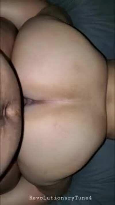 The back got handled while hubby shoved his dick down my throat🥵