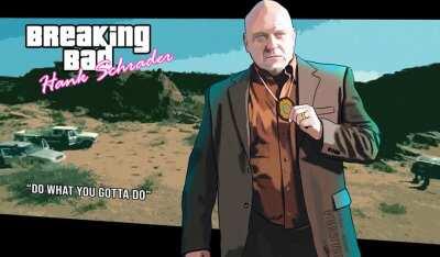 Hank as a GTA loading screen art