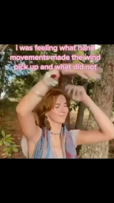 Girl thinks she can control the weather