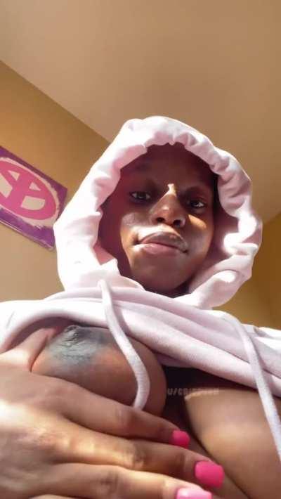 Thinking about getting my tits fucked makes me horny