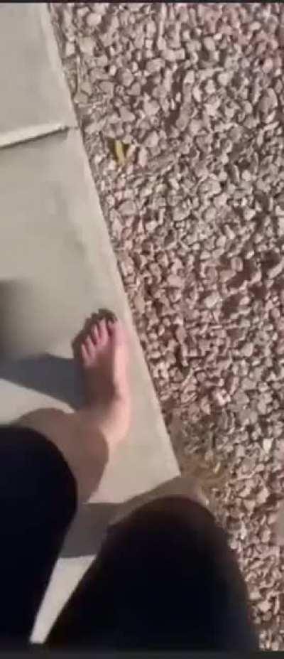 Girl doesn’t wear shoes because they are “feet prison”