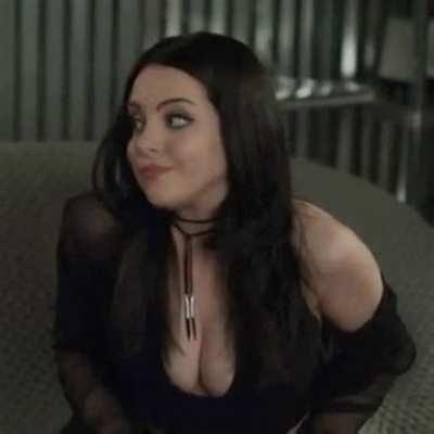 Liz Gillies after trying and failing to get out of her contractual gangbang for the day