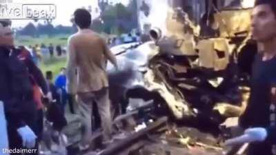 Aftermath of Train VS Car Extreme Edition