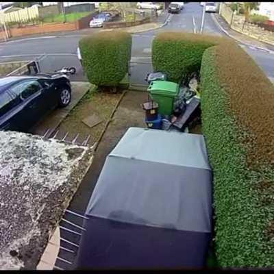 Kid crashes at a high speed