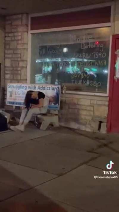 Restless at bus stop