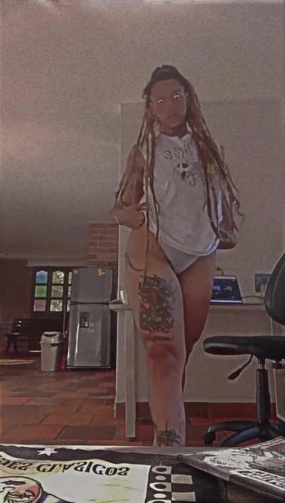 a sensual dreadlock girl