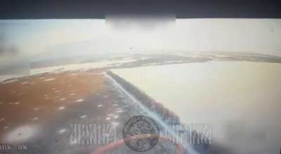 Russian FPV drone hits Ukrainian Baba-Yaga mid-air destroying it