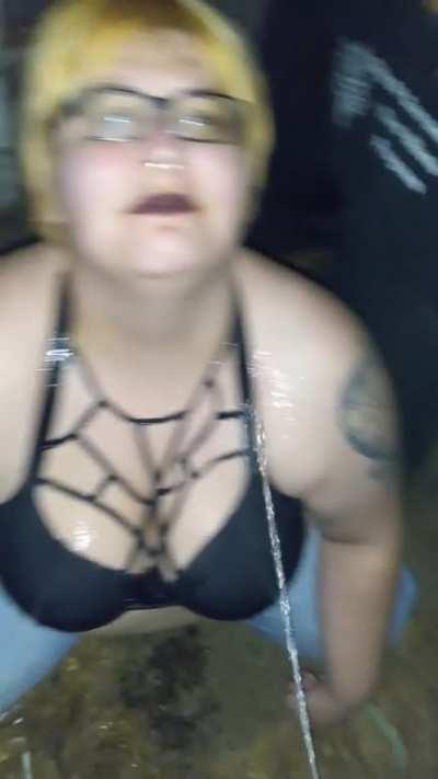 pissing on bbw sub #NSFW #Watersports #bbw