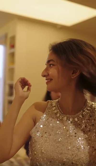 Anushka sen pits from the bts