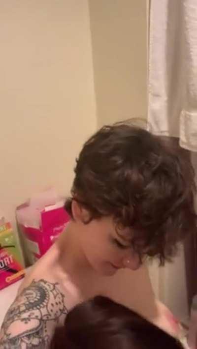 Fuck in her Friends Bathroom Secretly