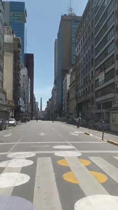 El sonido ganador - Captado el festejo del último gol en pleno av Corrientes