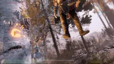 Kratos slowly landing