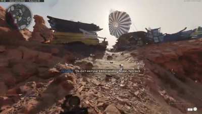 Don't know if this was found before, but you can parachute on satellite