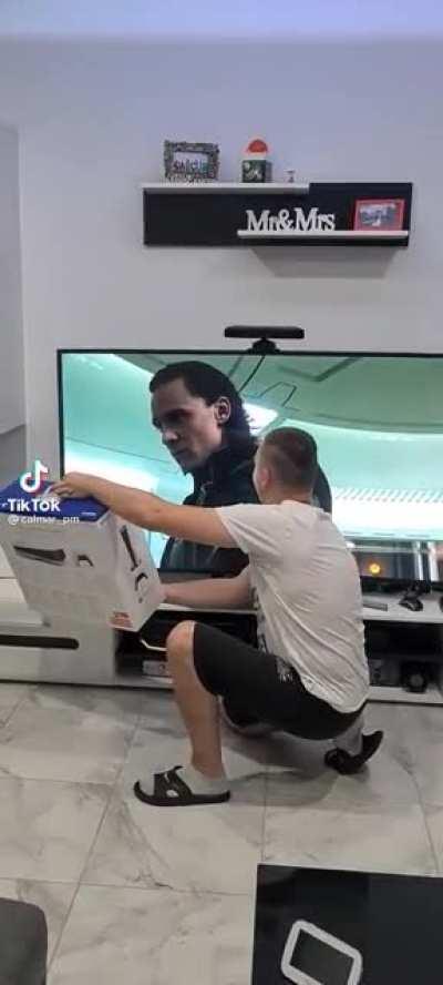 Me and my brother when we secured the PS5