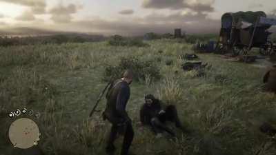 Odriscoll gets knocked out and his gun kills him