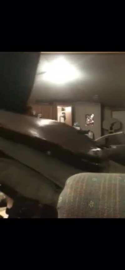 Getting stuck in a fold out couch