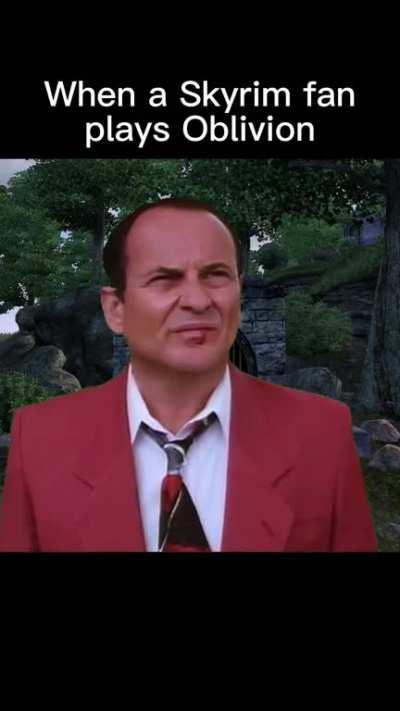 When a Skyrim fan plays oblivion