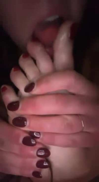 Gorgeous girl lick feet