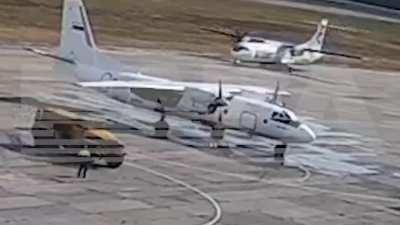 A Russian aircraft attendant walked into a spinning propeller