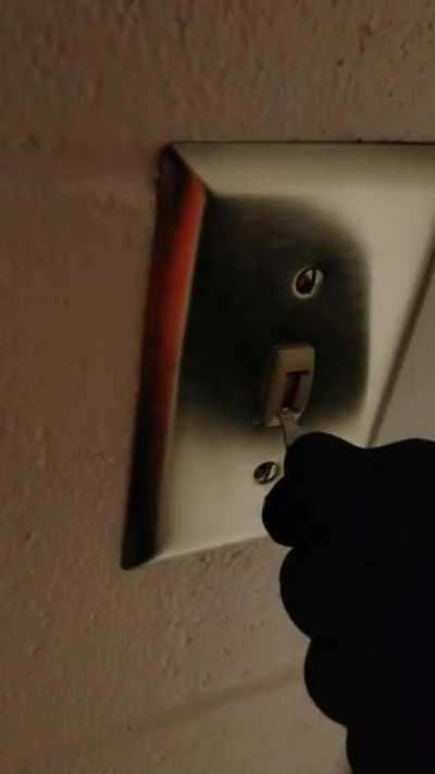 This keyed switch that I'm installing in a new school so kids can't turn lights on and off