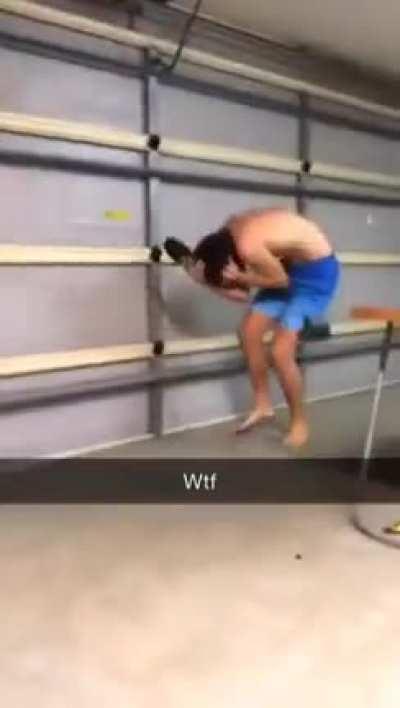 Kid throws ping pong paddle at his brother