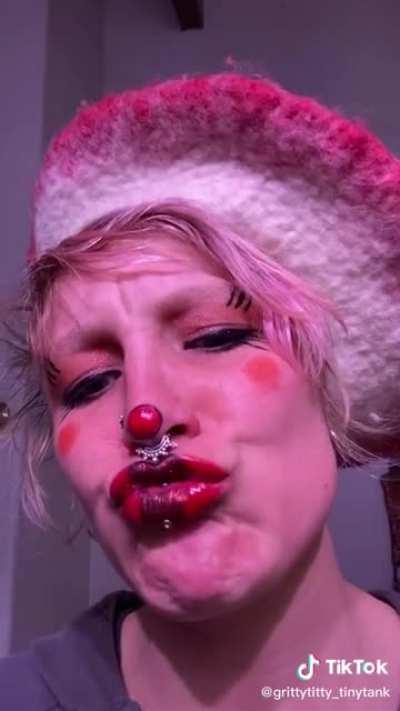 She has too much saliva for comfort...