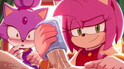 Amy and Blaze the Cat (BoneOfArc)