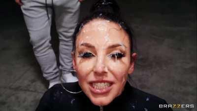 Angela  White goes white 