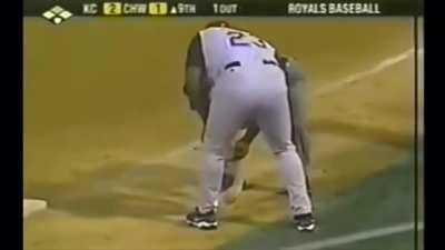 9/19/02: Two White Sox fans attack Royals 1B coach Tom Gamboa during a game in Chicago, inflicting permanent hearing loss