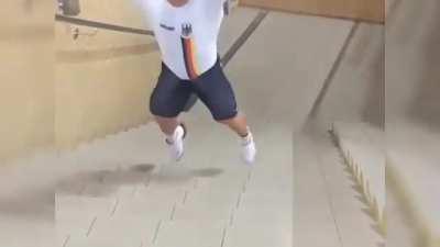 The quads on sprint cyclist Robert Forstemann