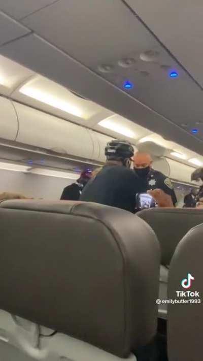 to push through the cops and fight passengers
