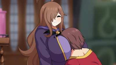 Wiz x Megumin Boob Squeeze