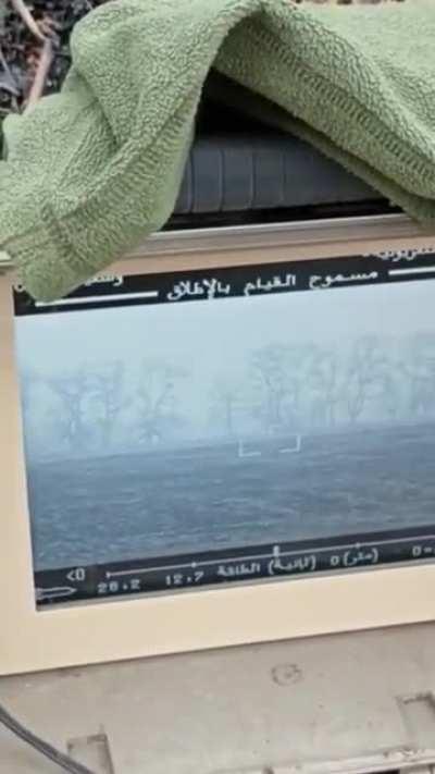 Ukrainian Stugna-P ATGM operators target a Russian truck and tank of unspecified type, place and date not said.