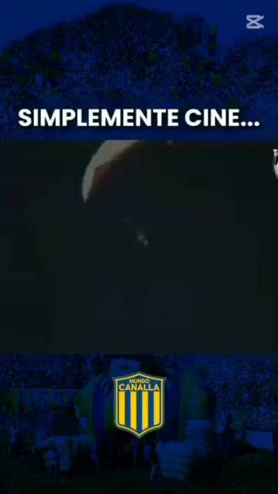 Simplemente cine: con un parapente un hincha de central arrojo papelitos en la cancha con la leyenda 