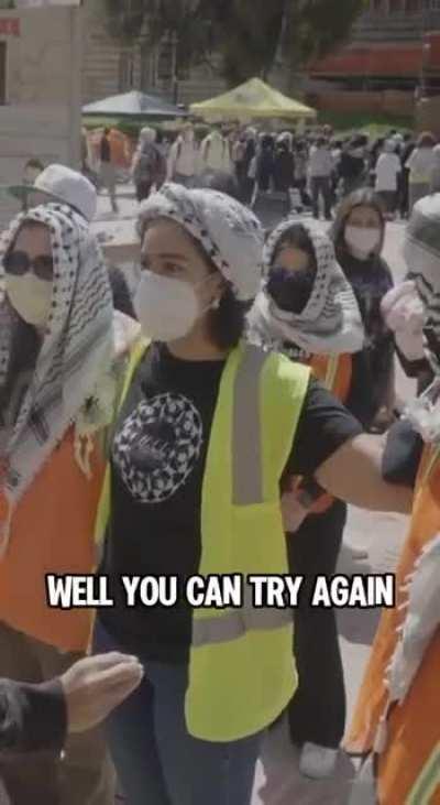 UCLA Media training on point! This is how you deal with the real outside agitators.