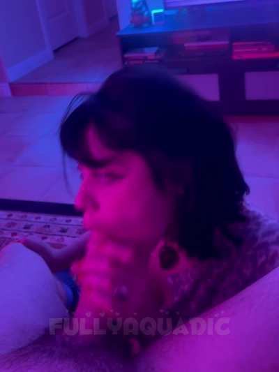 Truly worshiping his cock