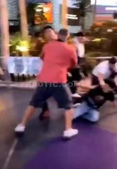 Hothead in UFC shirt and his friend learn they're not as tough as they thought.