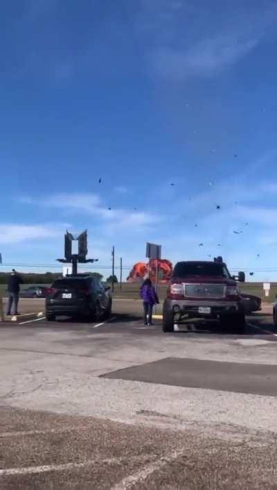 Two aircraft collide at an airshow