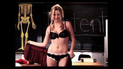 Ashley Hinshaw being a naughty schoolgirl