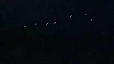 Incredible footage of lights moving at unreal speeds over the Atlantic